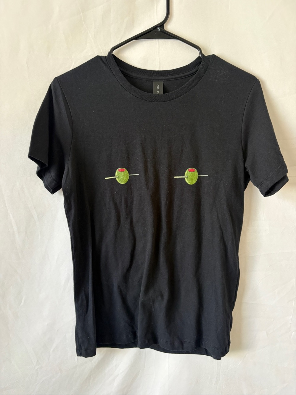 Gildan Olive Nips Martini Graphic Tee